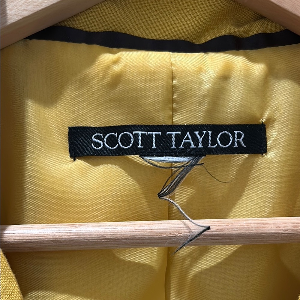 SCOTT TAYLOR Yellow Women's Jacket with pockets - Picture 5 of 9